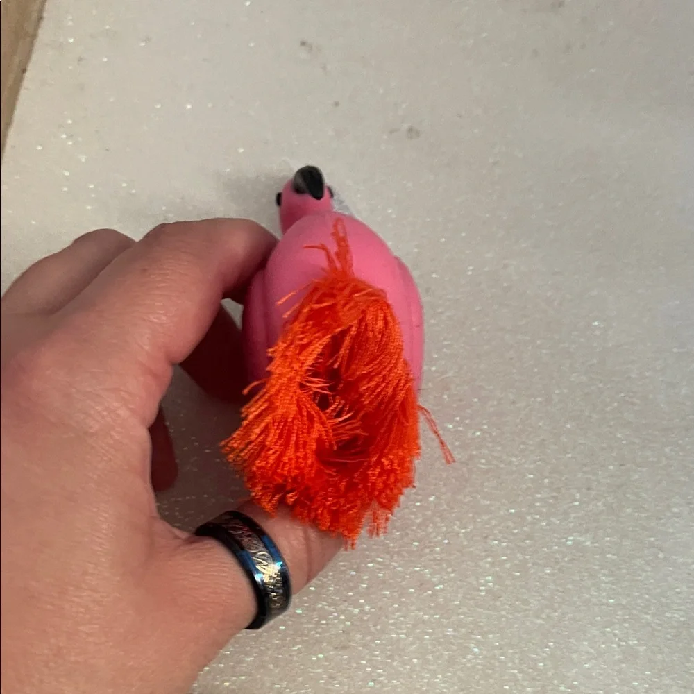 Bath & Body Works Flamingo Pocketbac Holder with Orange Fringe